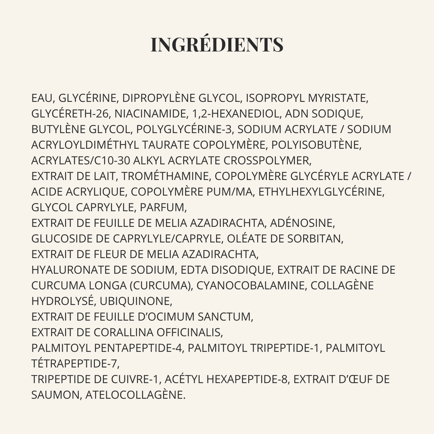 Sérum visage anti-âge peptides hydratation