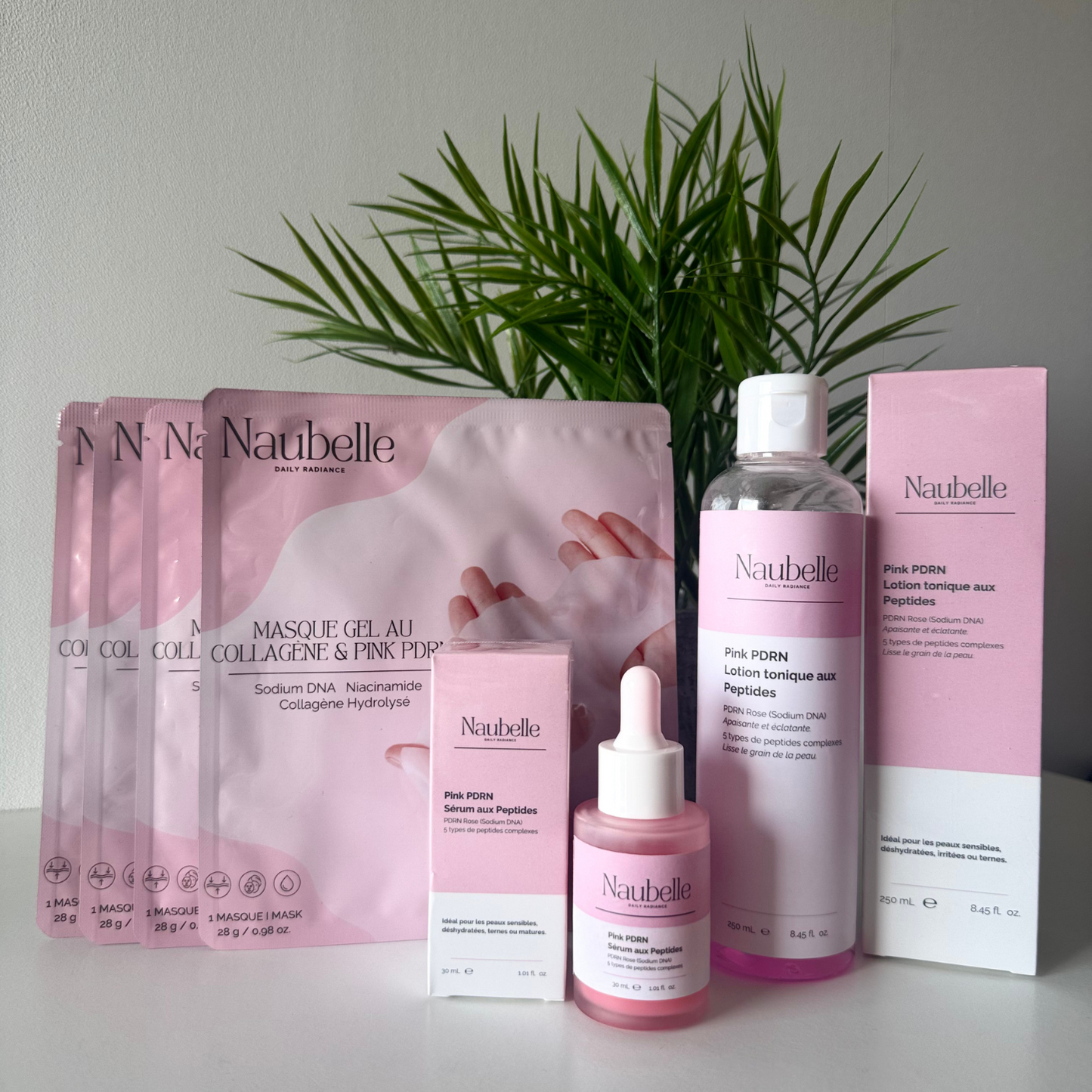Kit soin peau éclatante au collagène