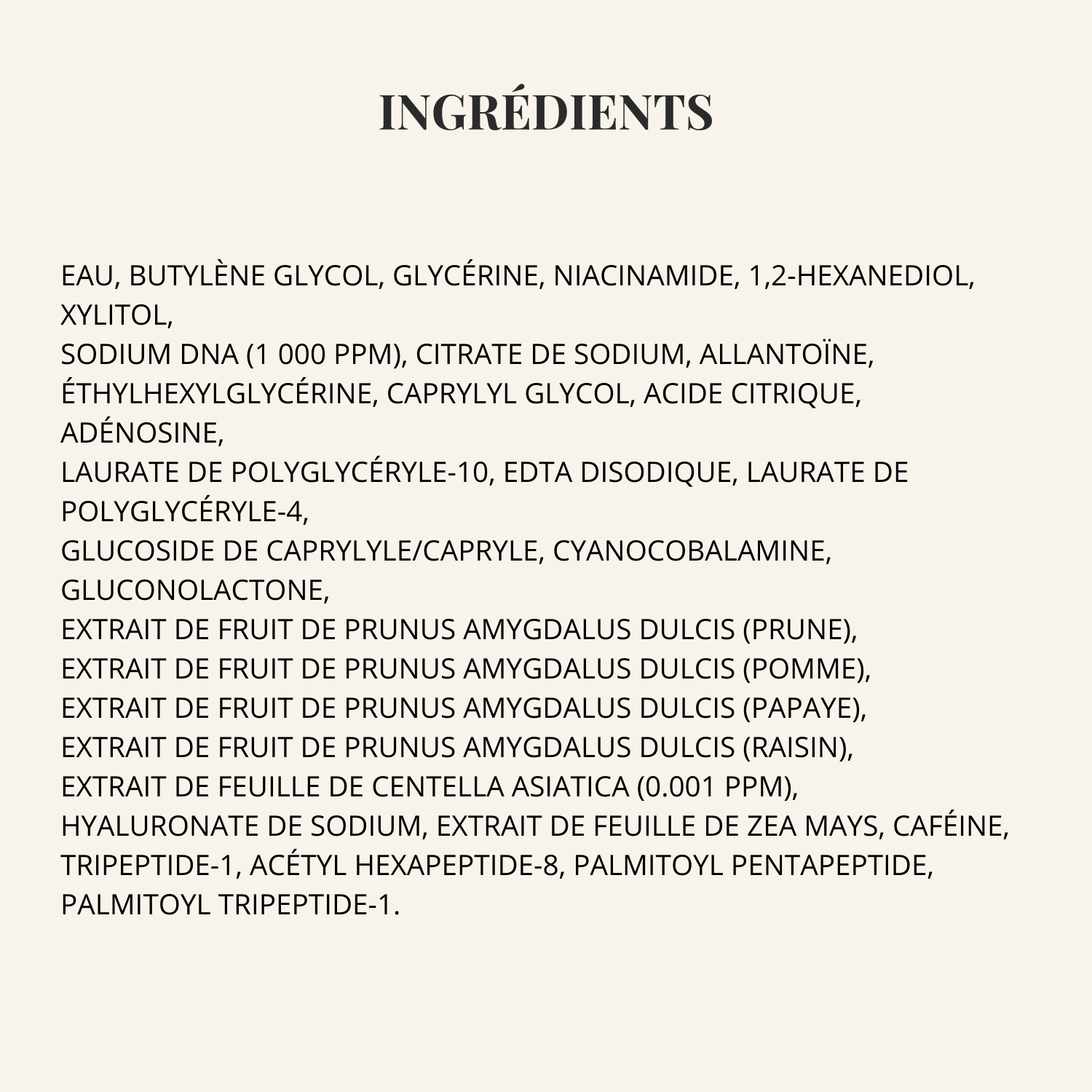 Soin visage anti-âge lotion aux peptides