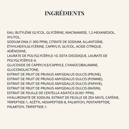 Soin visage anti-âge lotion aux peptides