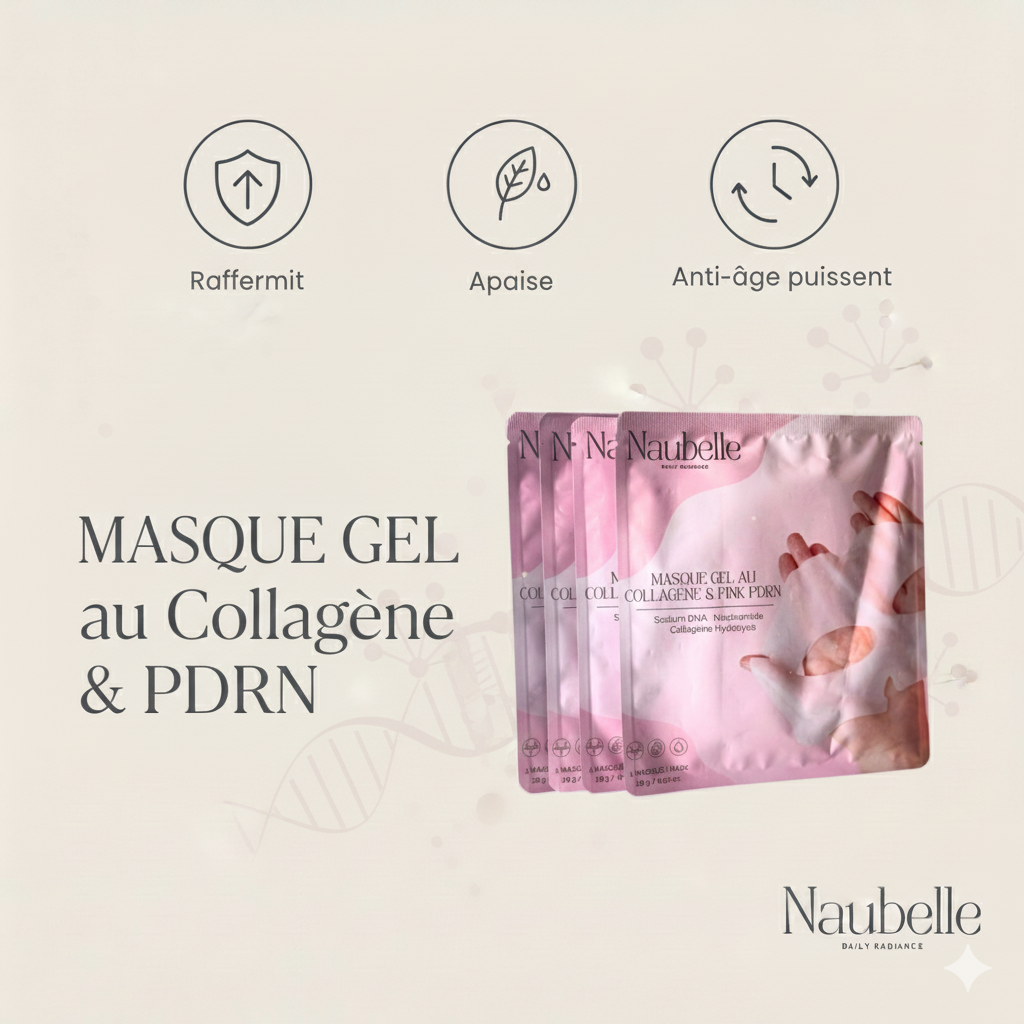 bienfaits masque gel PDRN collagène peptides