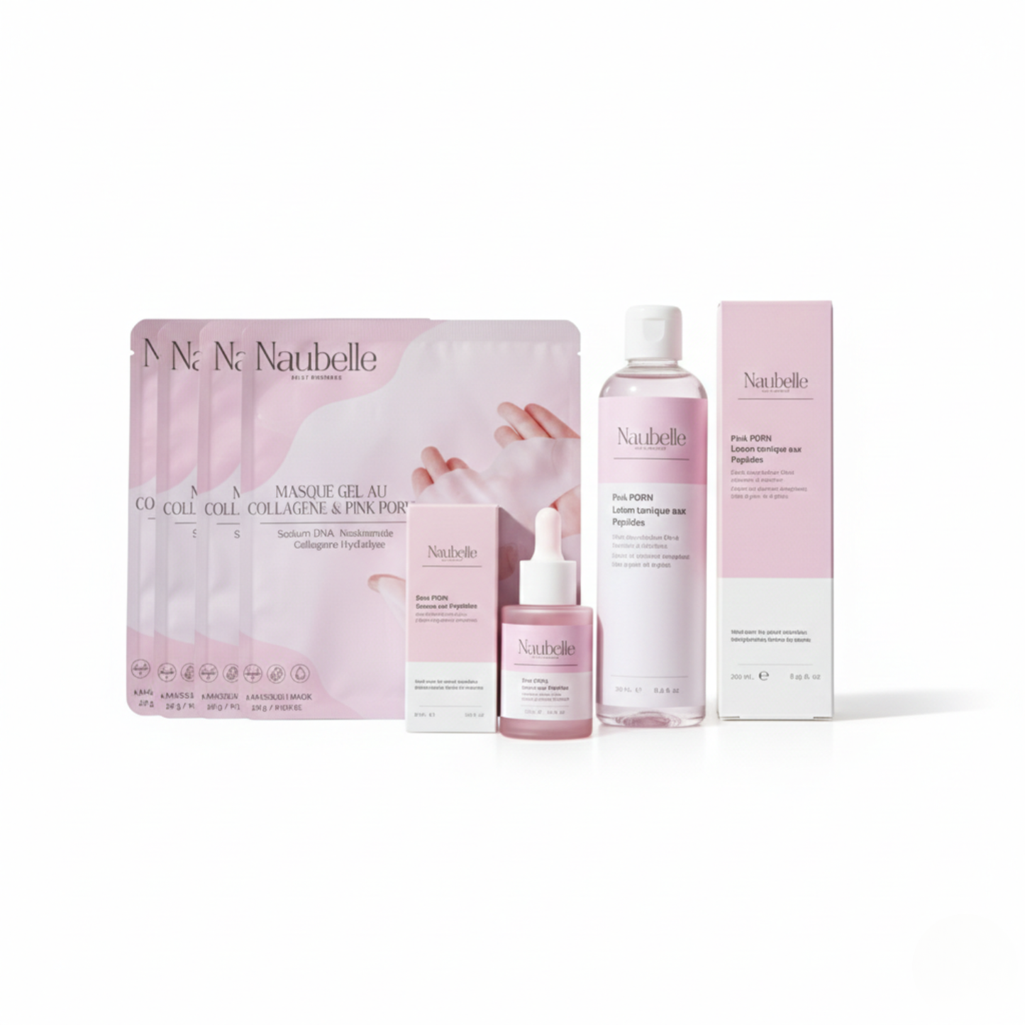 Pack Soin complet (4 masques, Sérum & Lotion tonique) - au PDRN et collagène